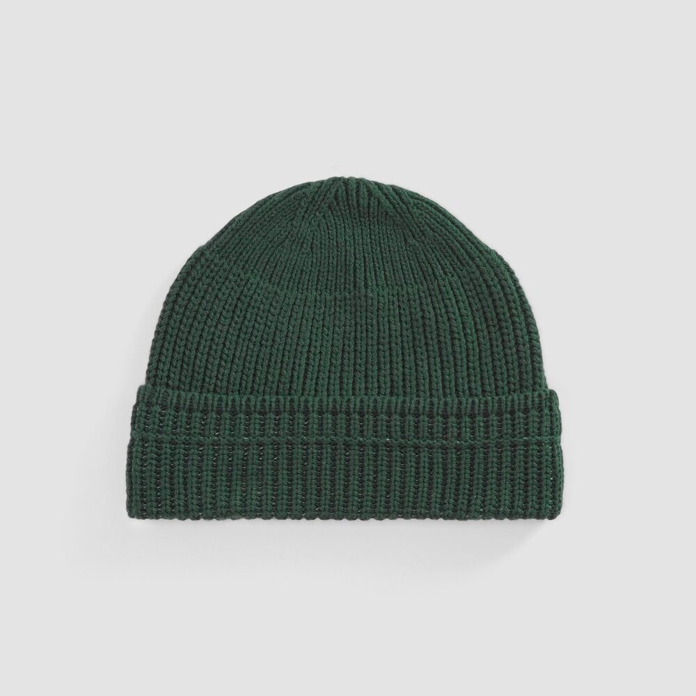 Everlane Women's Organic Cotton Chunky Beanie in Scarab Green